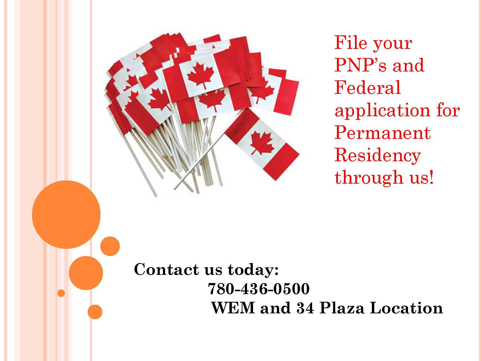 Permanent Residency submission assistance